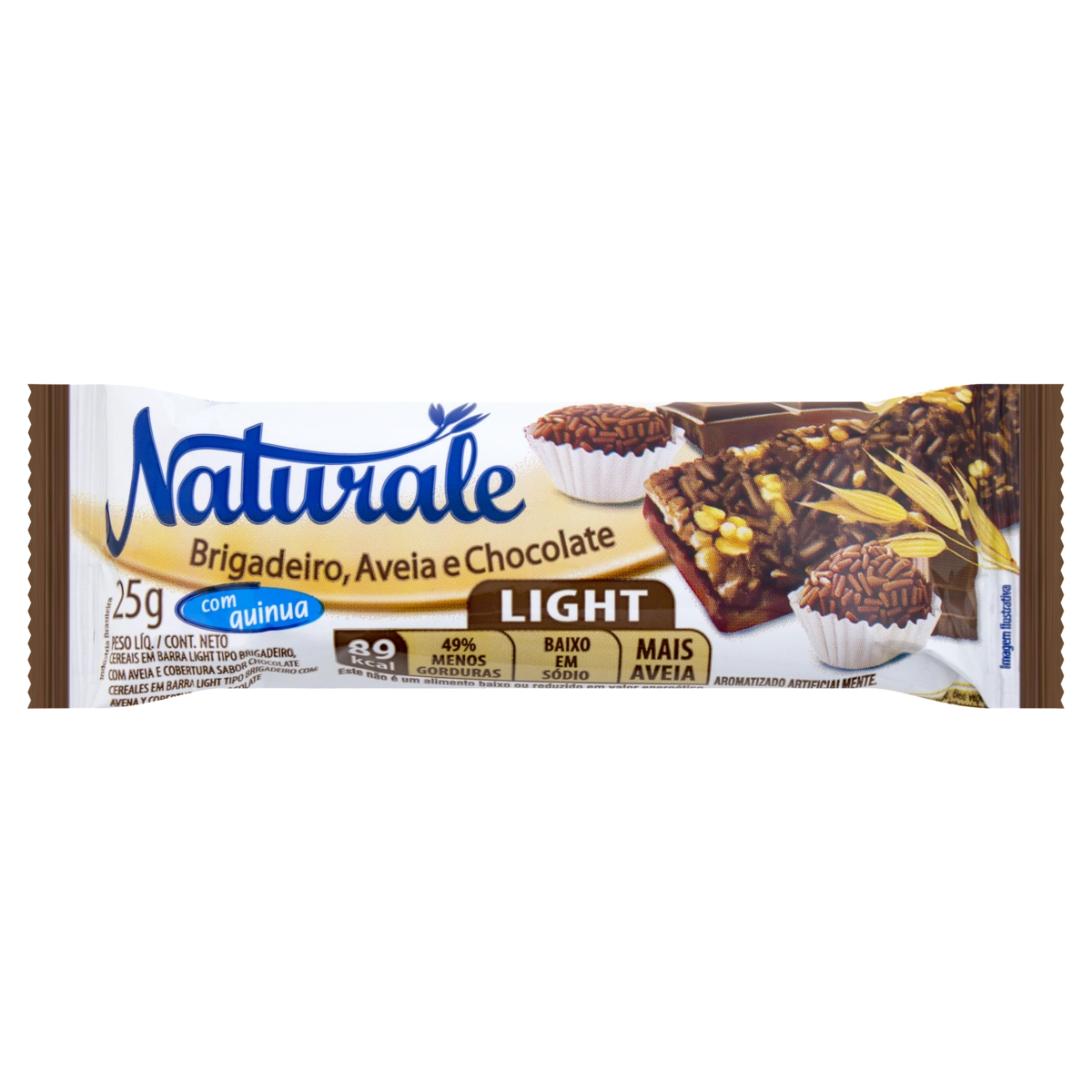 Cereais Em Barra Light Brigadeiro, Aveia E Chocolate Naturale Pacote 25g