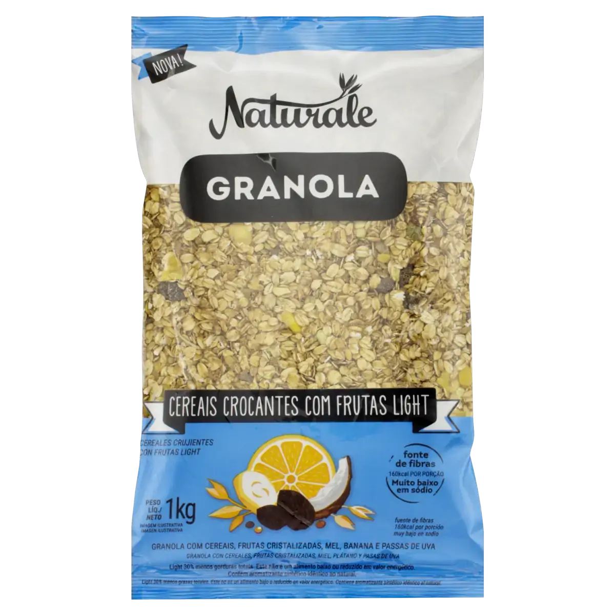 Granola Light Cereais Crocantes E Frutas Naturale Pacote 1kg