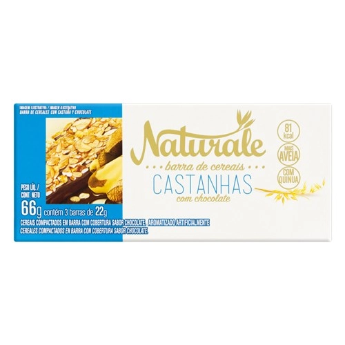 Barra Castanha Choco 3 Un. 22g Naturale