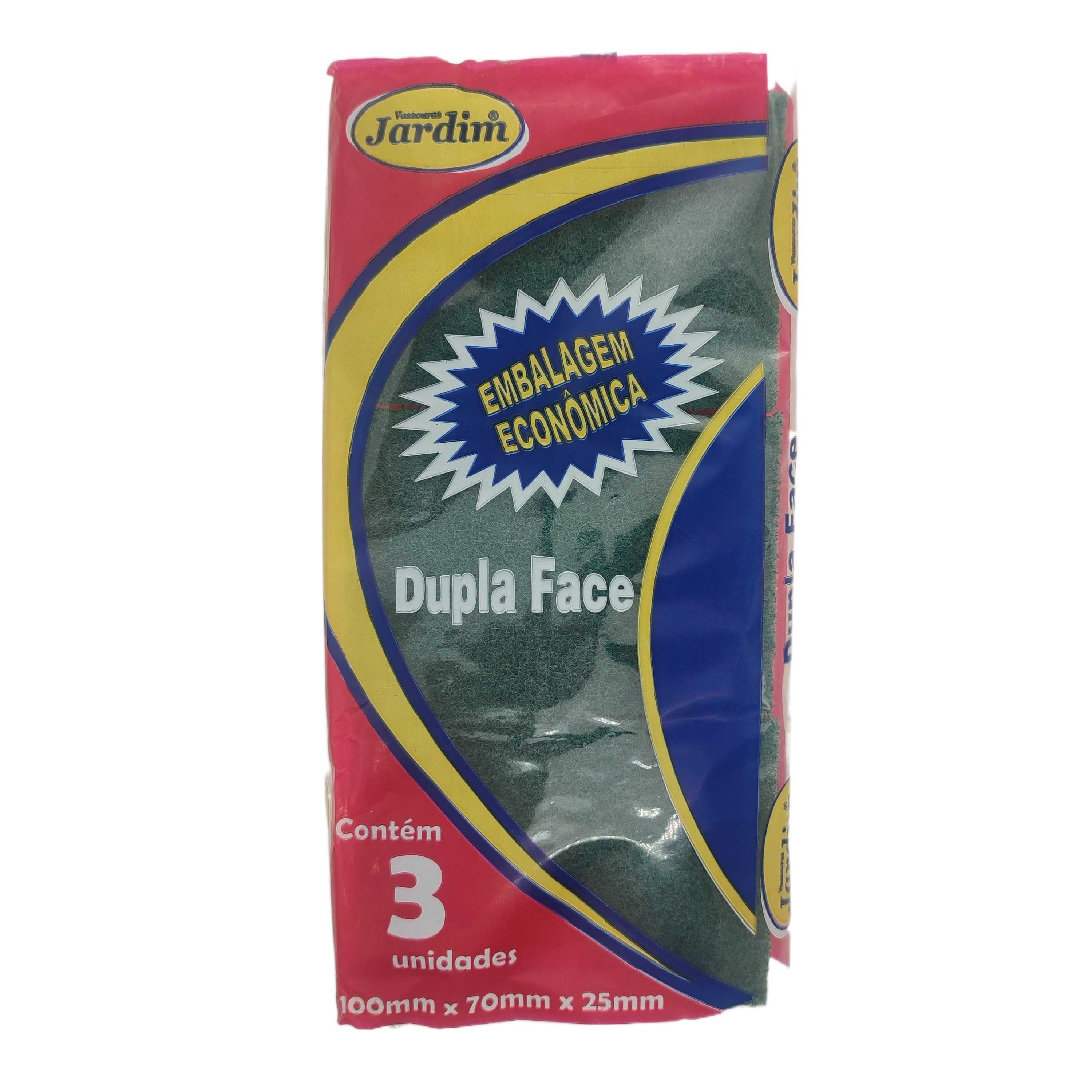 Esponja Jardim Duplo Face 3unidade