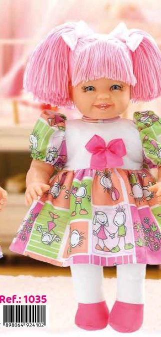 Brinq Boneca De Pano Maricota Rosa Na Solapa