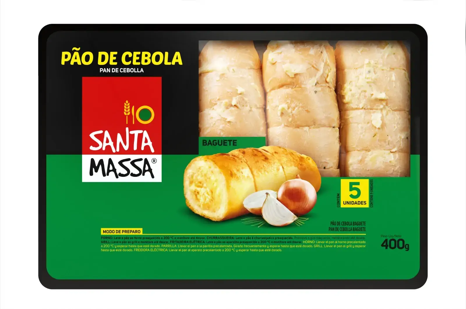 Pao Cebola Santa Massa Turma Monica 400g