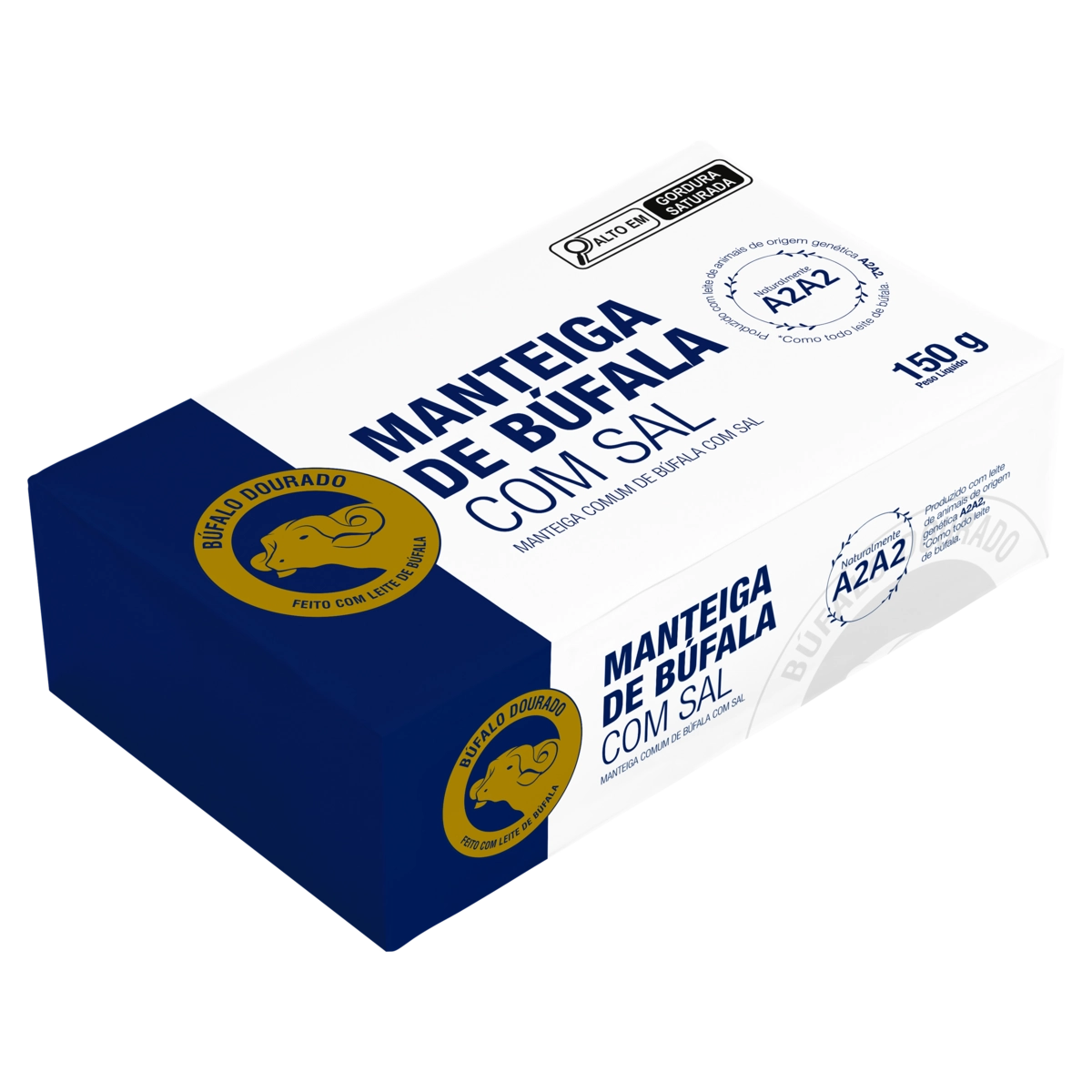 Manteiga De Búfala Com Sal Búfalo Dourado Caixa 150g