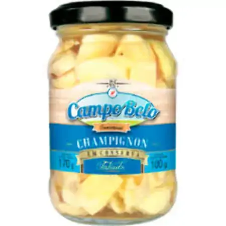 Champignon Conserva Campo Belo Fatiado 100g Vidro
