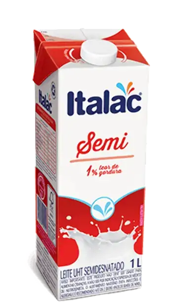 Leite Uht Semidesnatado 1l Com Tampa Italac