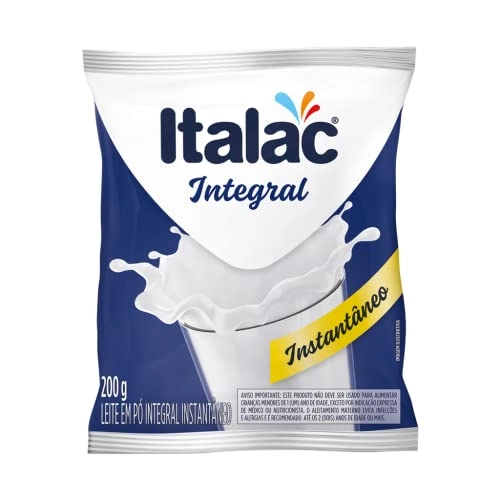 Leite Em Pó Integral Instantâneo 200g Italac