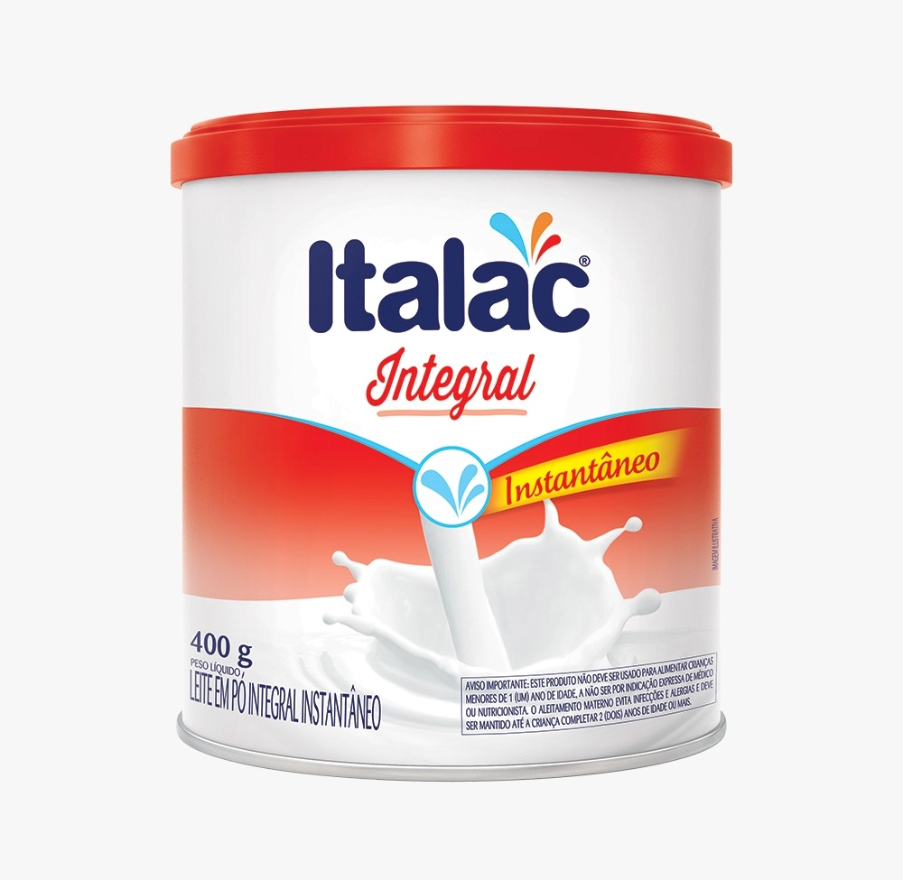 Leite Em Pó Italac Integral Instantâneo Lata 400g