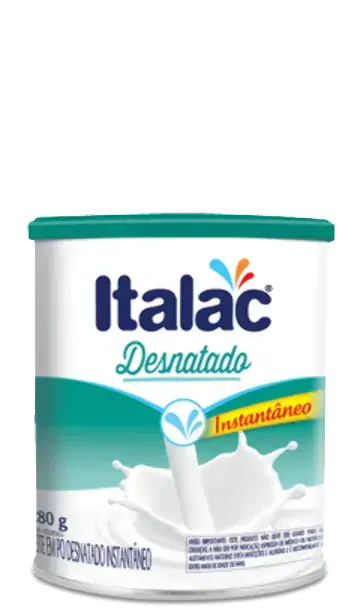 Leite Em Pó Italac Desnatado Instantâneo Lata 280g