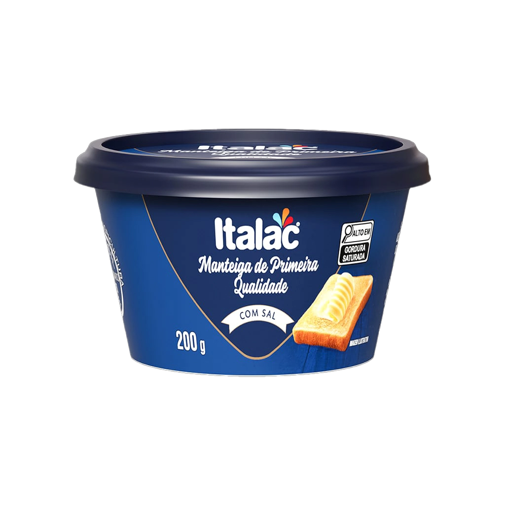 Manteiga De Primeira Qualidade Com Sal 200 G Italac