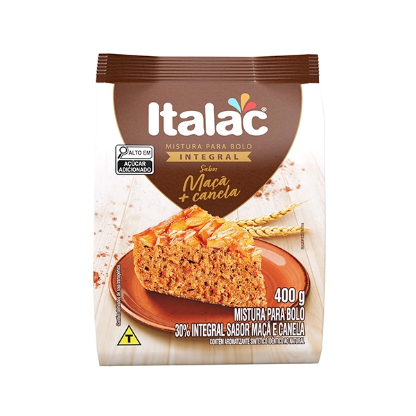 Mist.bolo Italac Integral Maca/canela 400g