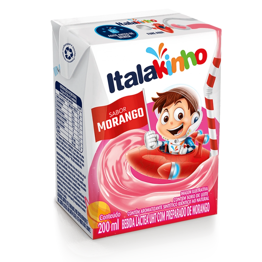 Bebida Lactea Uht Italac 200ml Morango