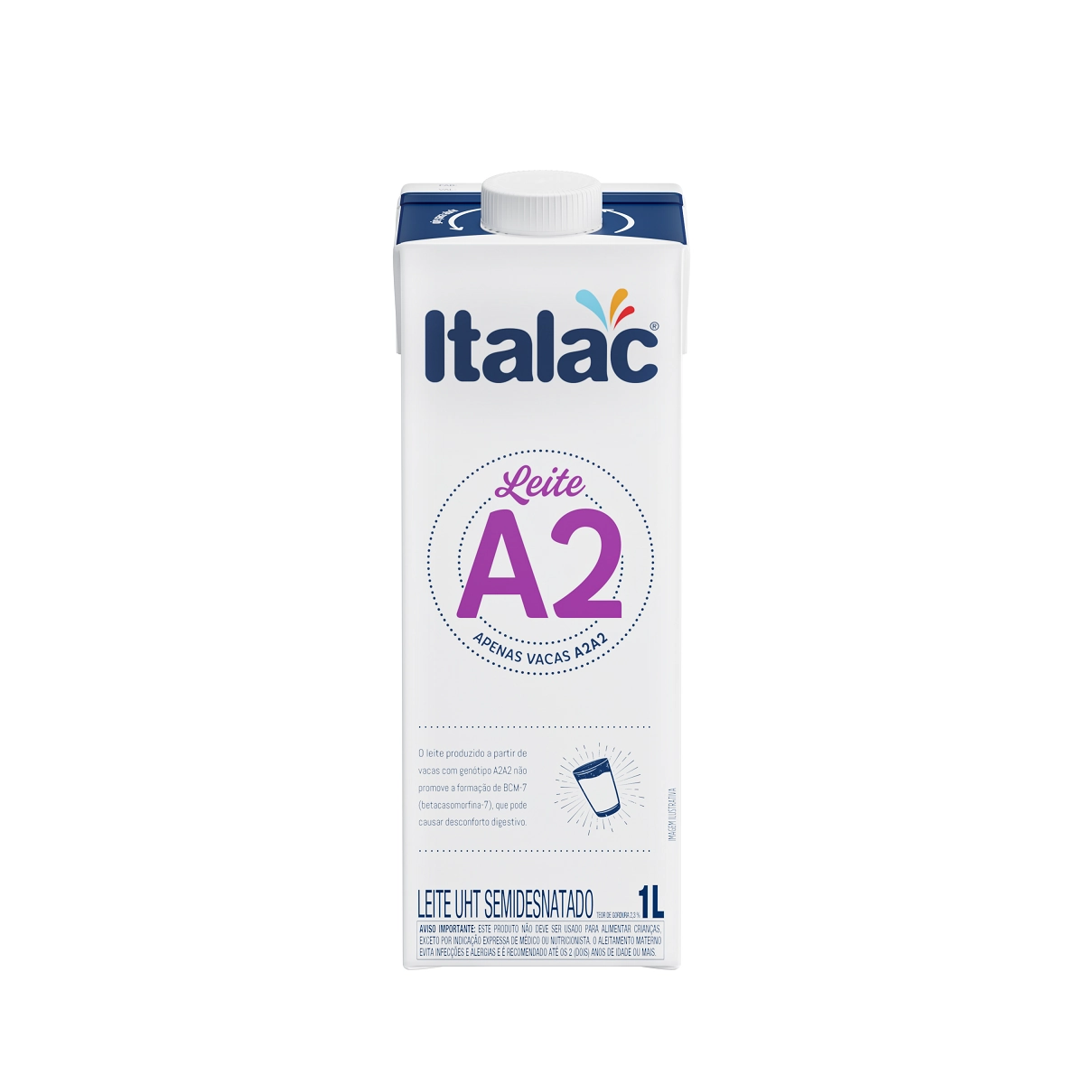 Leite Uht Italac A2 1l Semi