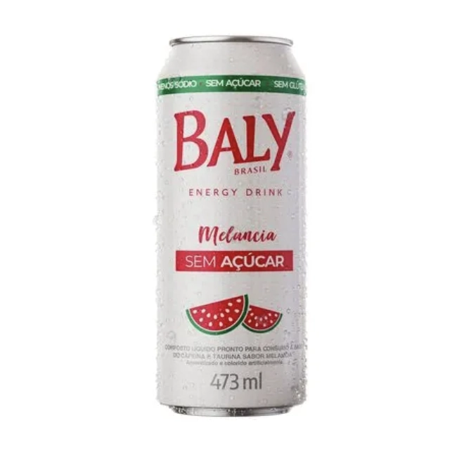 Energético Melancia Zero Açúcar Baly Lata 473ml