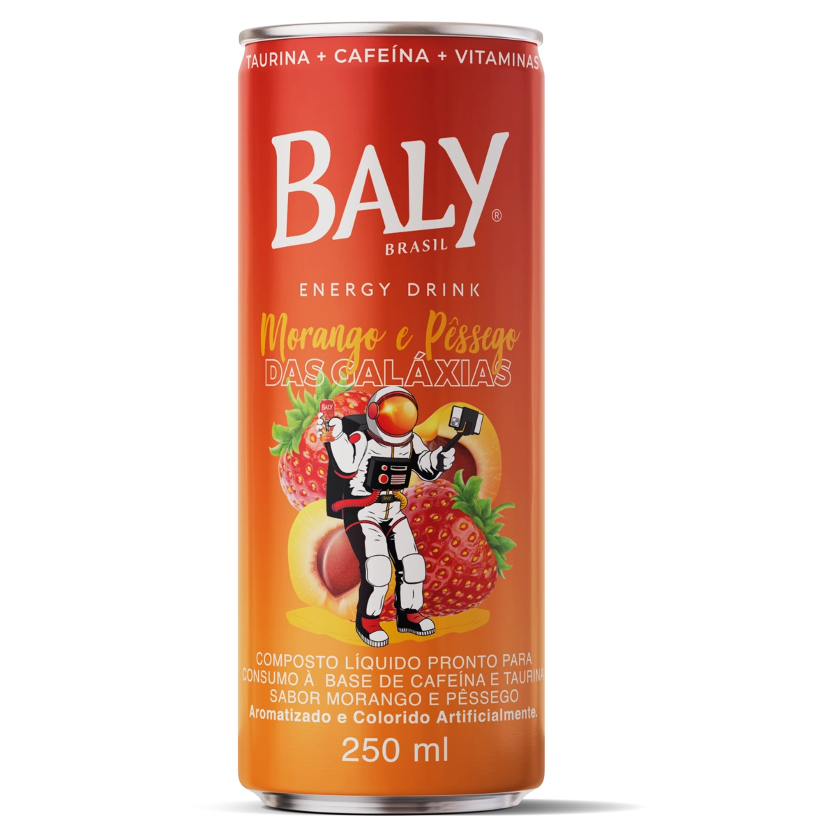 Energético Morango E Pêssego Das Galáxias Baly Lata 250ml