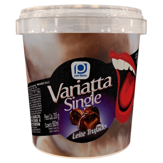 Sorvete Leite Trufado Perfetto Variatta Single Pote 500ml