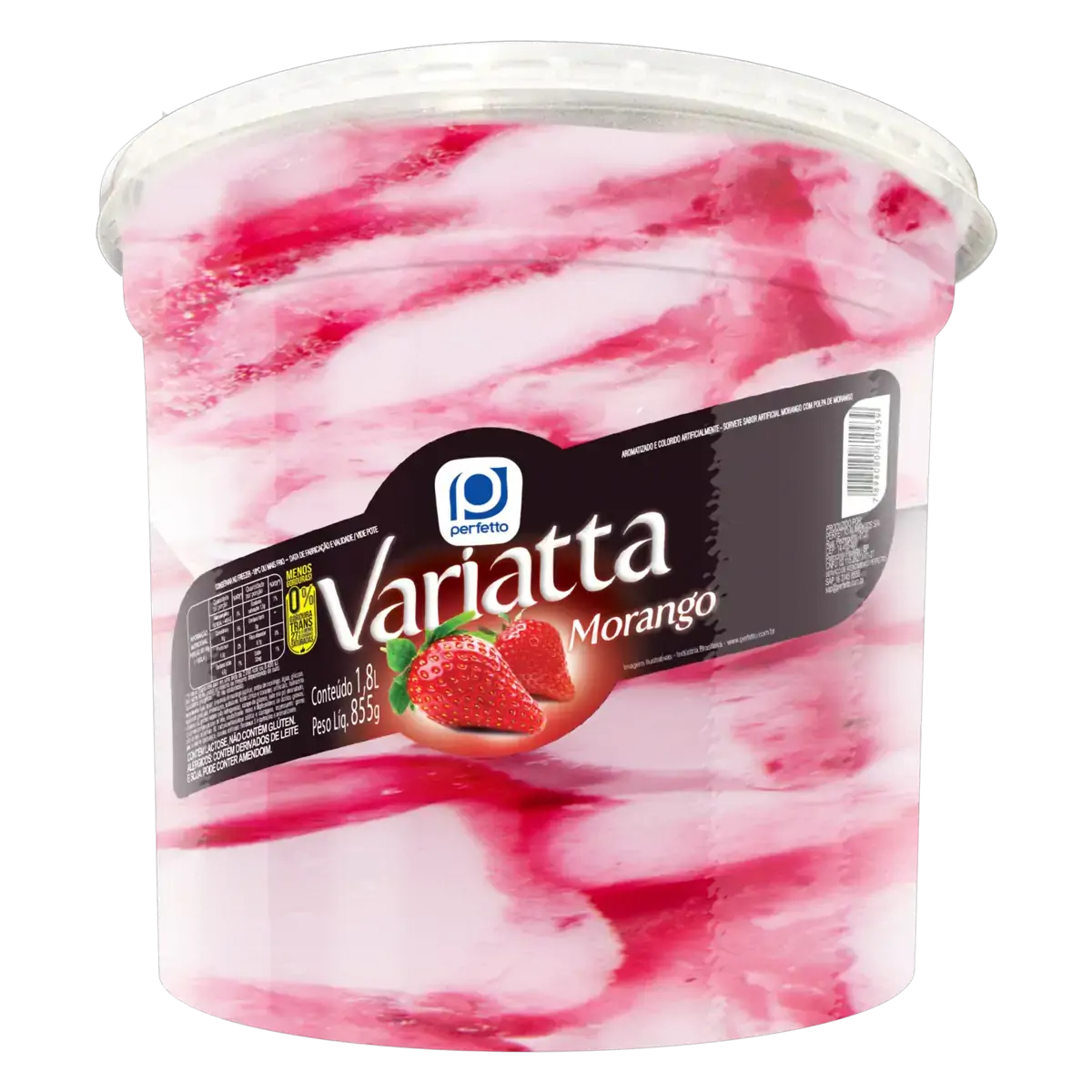 Sorvete Morango Perfetto Variatta Pote 1,8l