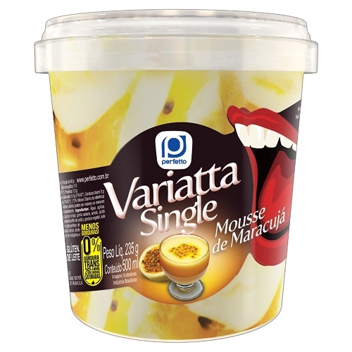 Sorvete Mousse De Maracujá Perfetto Variatta Single Pote 500ml