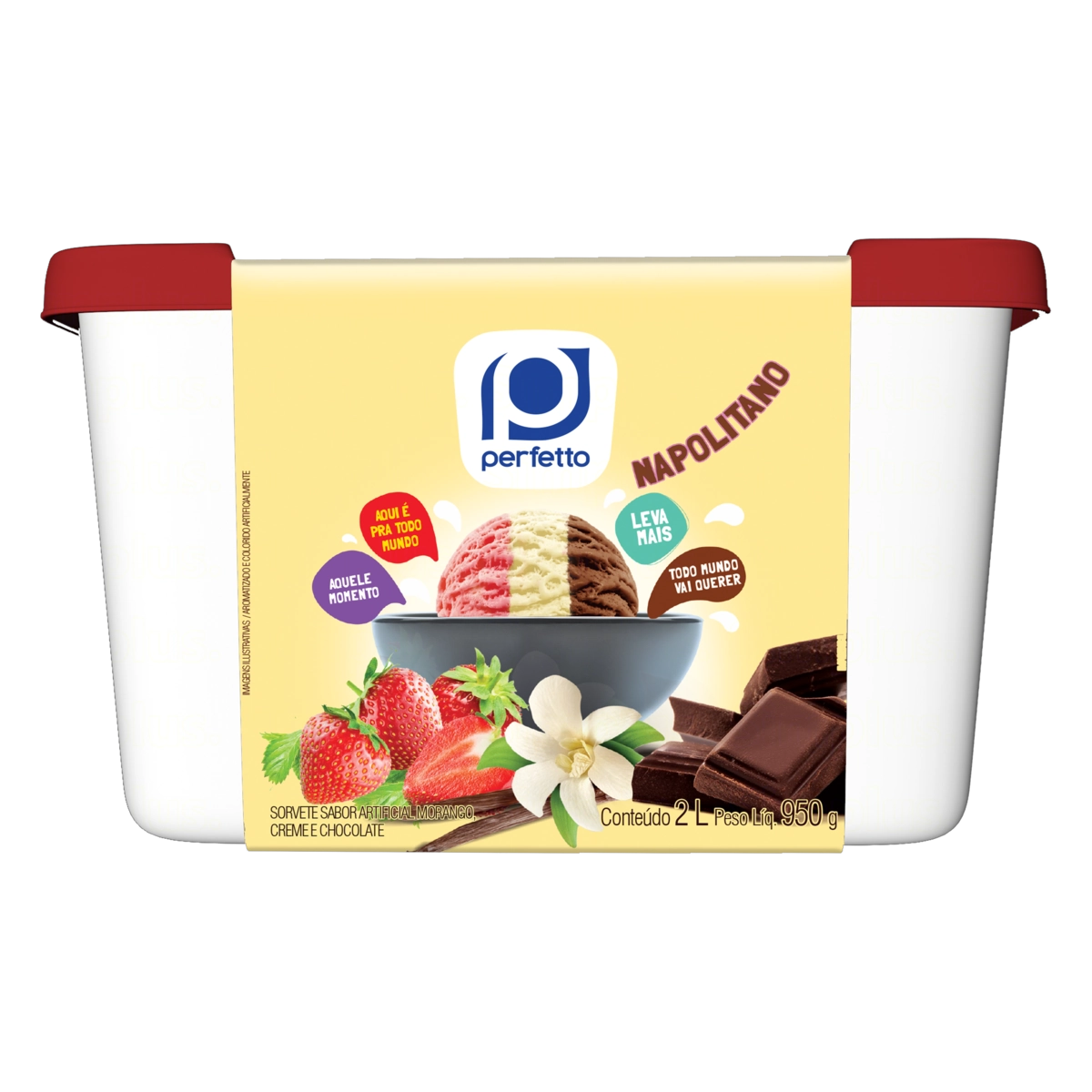 Sorvete Napolitano Perfetto Pote 2l