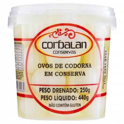 Ovo De Codorna Em Conserva Corbalan Pote 250g