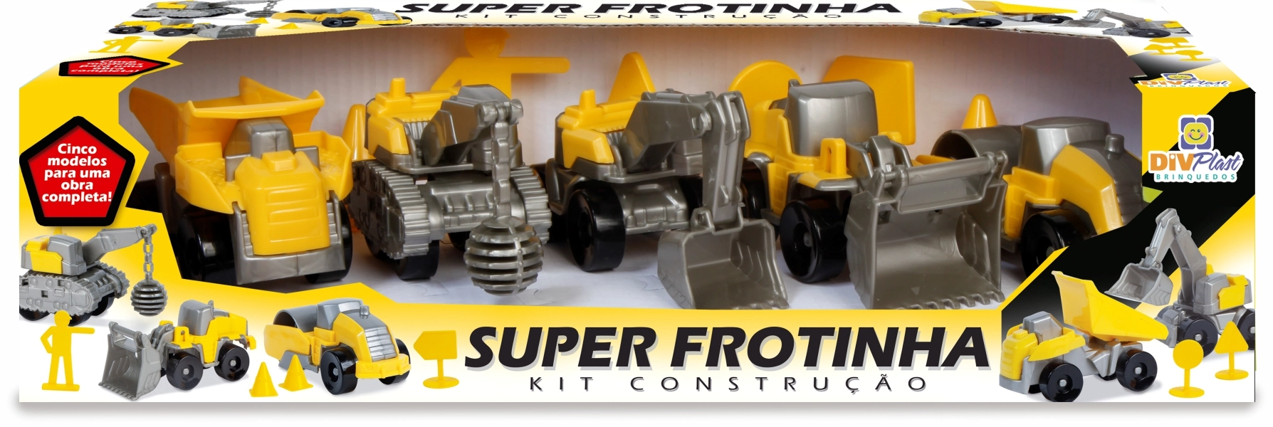 Kit Caminhao Super Frotinha Construcao 574 Divplast