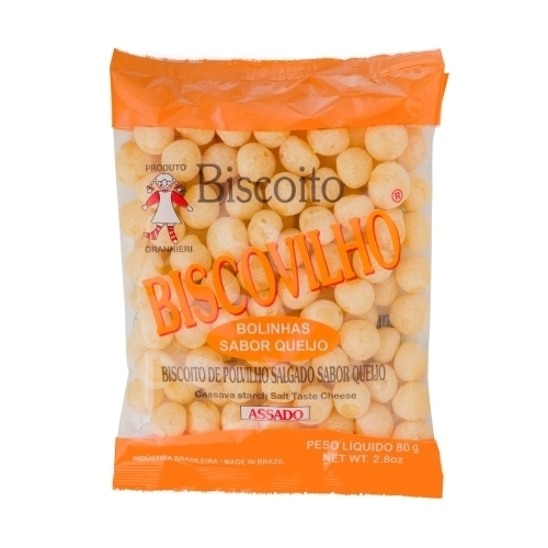 Biscovilho Bolinhas Sabor Queijo 80g.