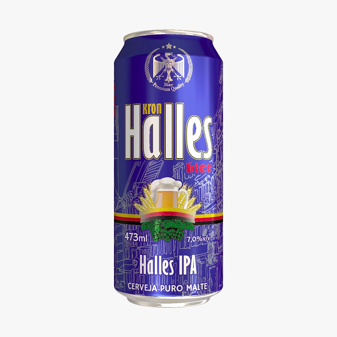 Cerveja Kron Halles Bier Ipa Lata 473ml