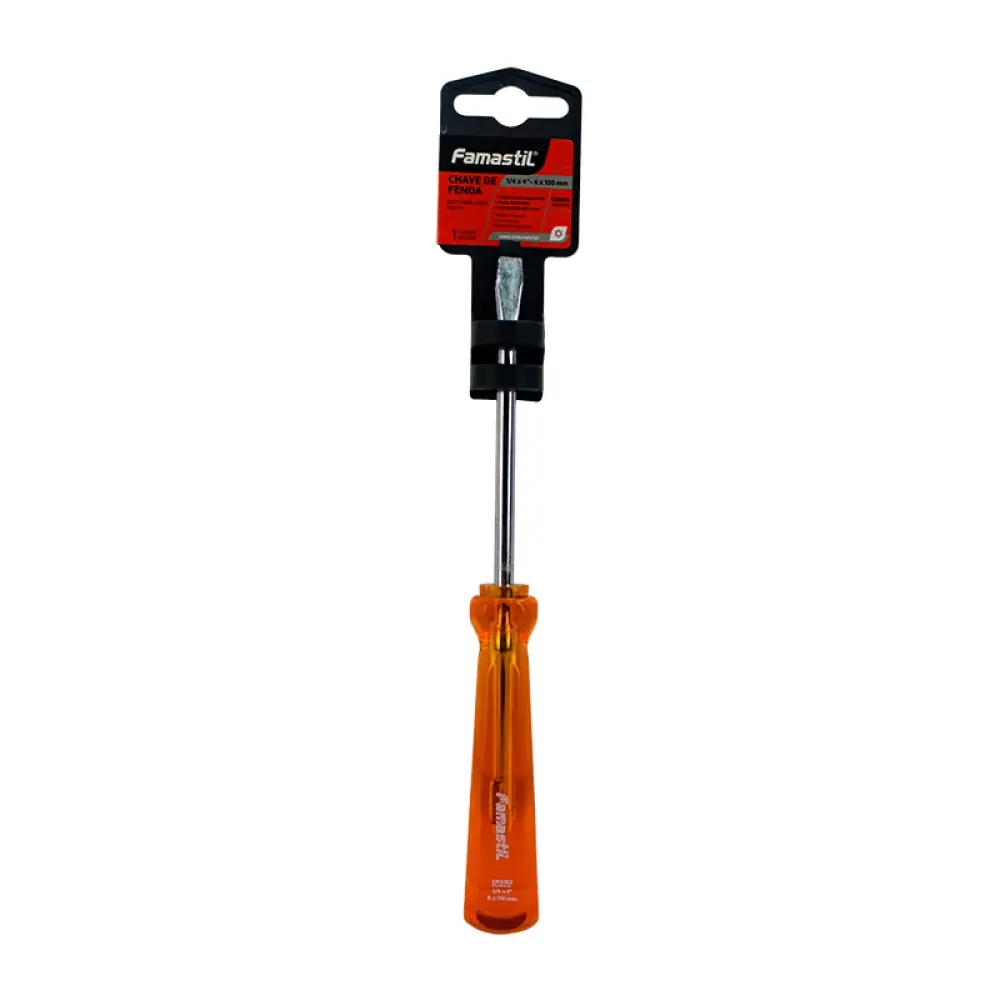 Chave Fenda 1/4x4 Pol Foxlux