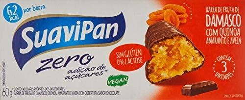 Barra Suavipan Fruta Zero 90g Damasco C/choc