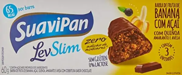 Barra Suavipan Fruta Zero 90g Banana/acai C/choc