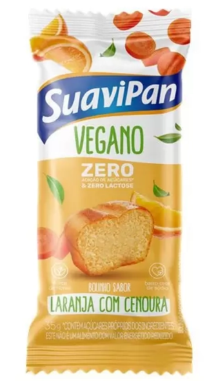 Bolinho Zero Veg Laranja C/cenoura 35g Suavipan