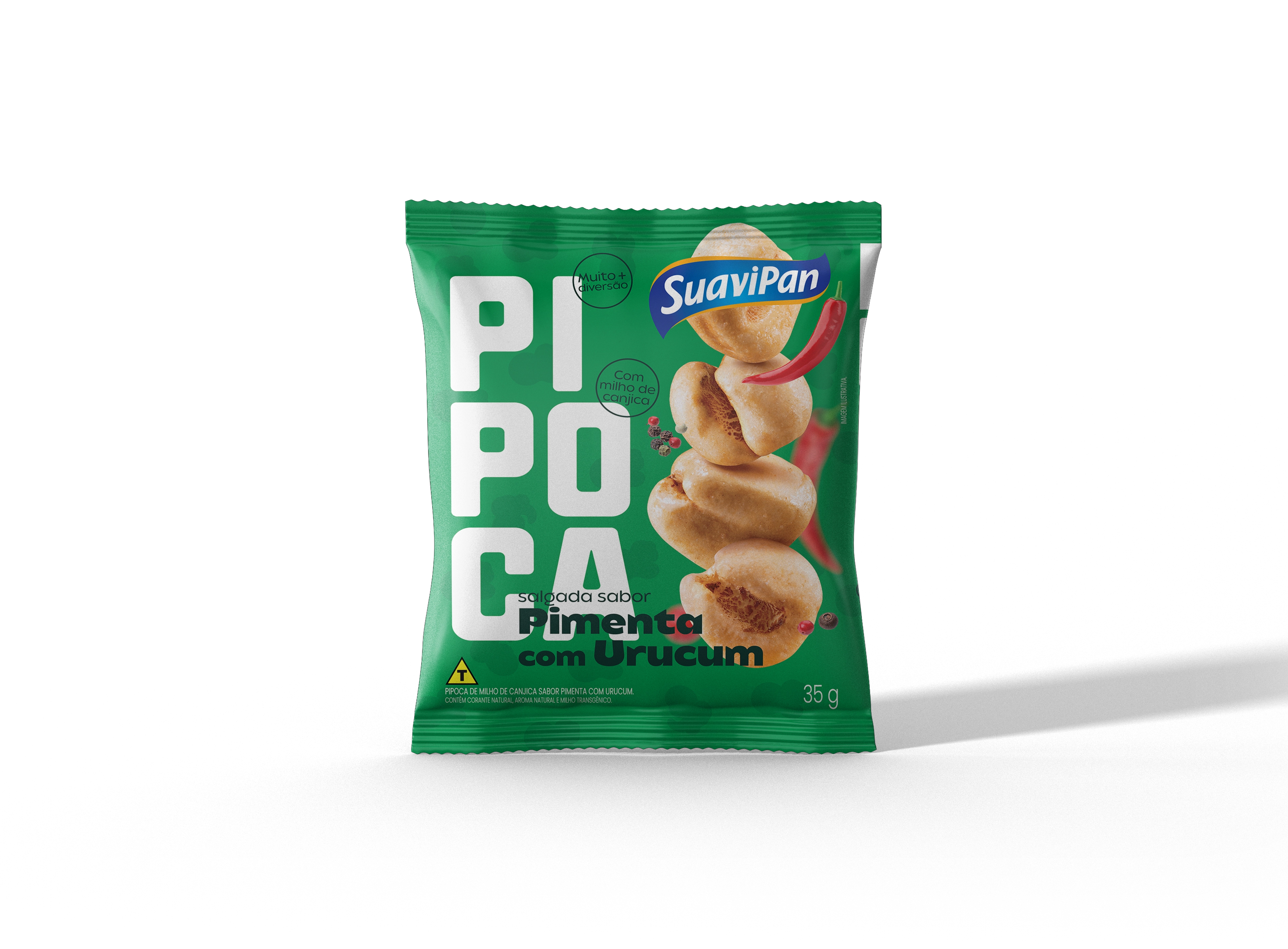 Pipoca Salg Pim C/urucum Suavipan 35g