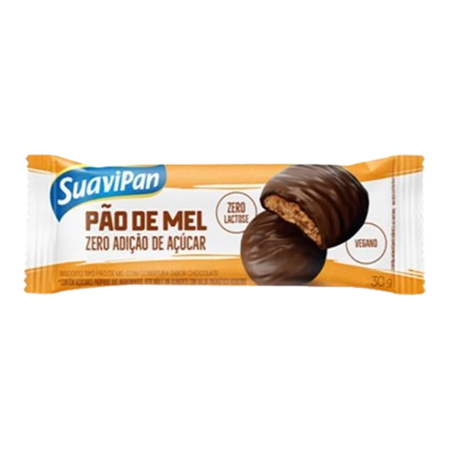 Biscoito Tipo Pão De Mel C. Cobertura Sabor Choco 30g Suavipan