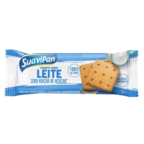 Biscoito Sabor Leite Zero Adição De Açucar 103388 Suavipan