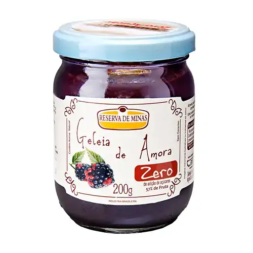 Geleia Zero Acucar Sabor Amora 200g Reserva De Minas