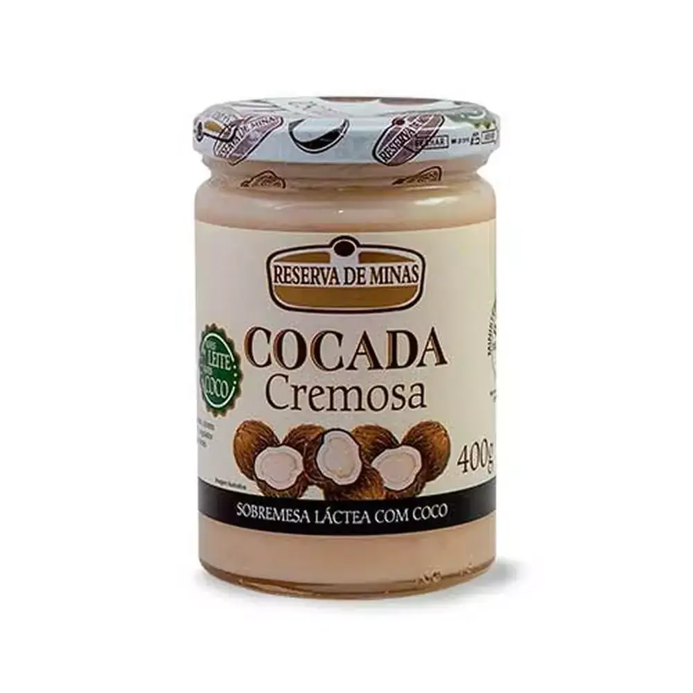 Cocada Cremosa Premium explosão sabor Reserva de Minas 400g