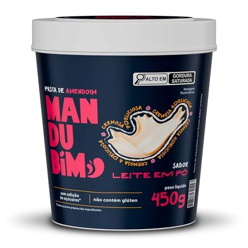 Pasta Amendoim Mandubim Leite Po 450g