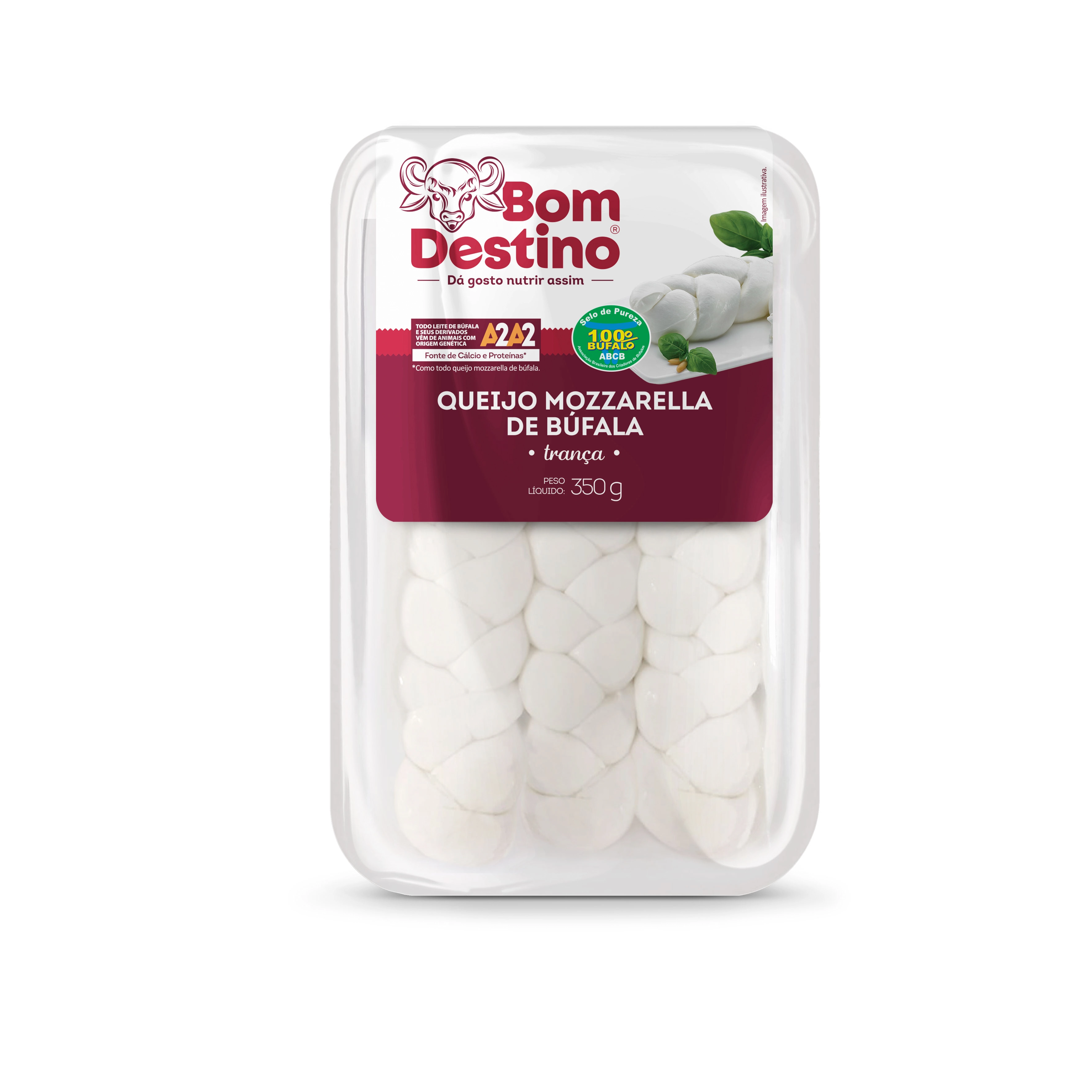 Queijo Mozzarella De Búfala Trança Bom Destino 350g
