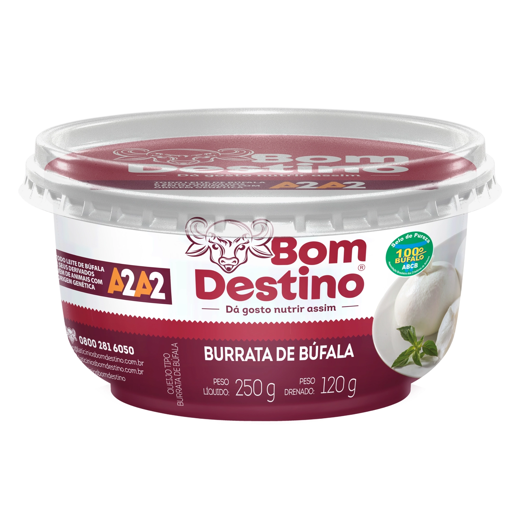 Queijo Burrata De Búfala Bom Destino 120g