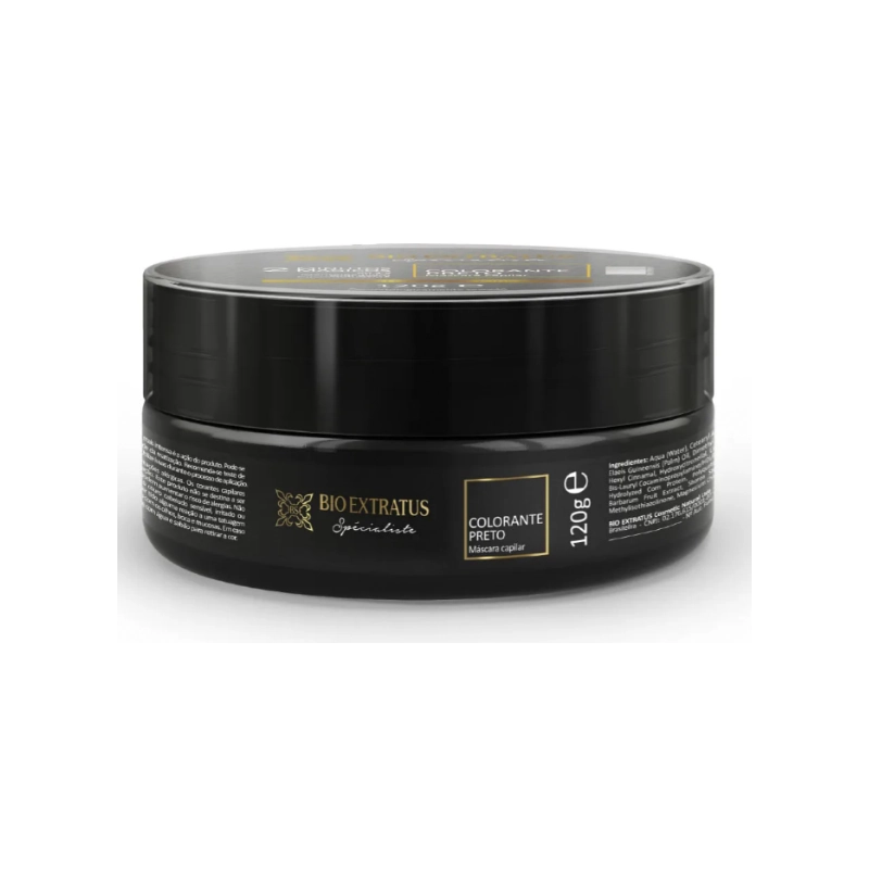 Máscara Spécialiste Condicionante Colorante Preta Bio Extratus 120g