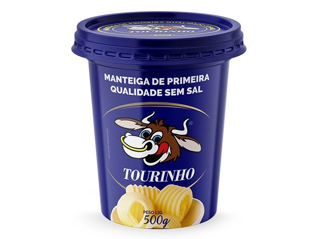Manteiga Tourinho De Primeira Qualidade Sem Sal 500g