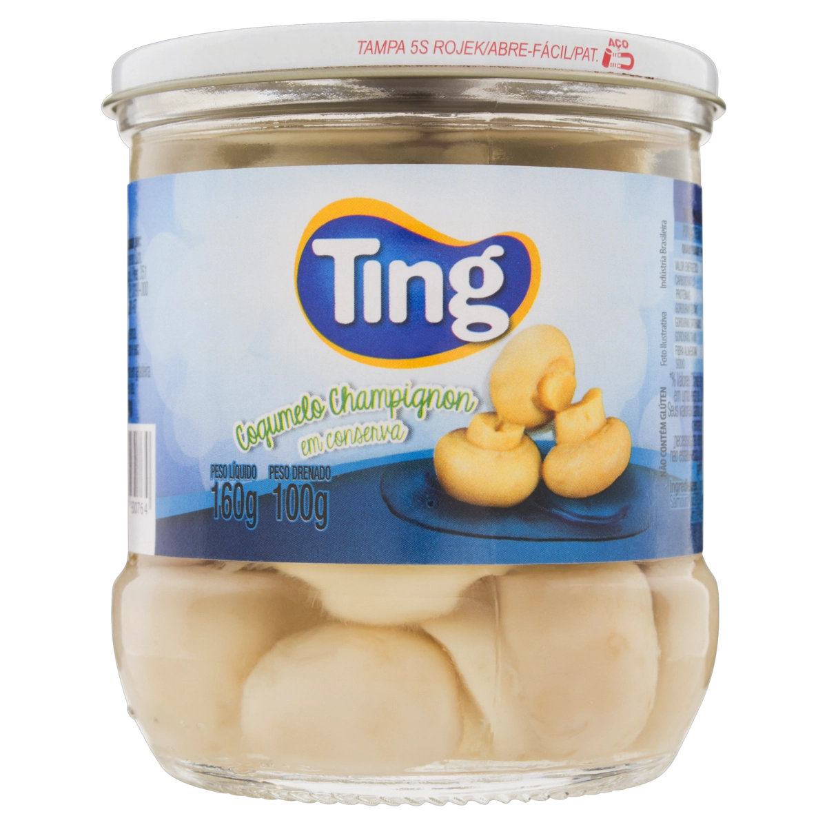 Cogumelo Champignon Em Conserva Ting Vidro 100g
