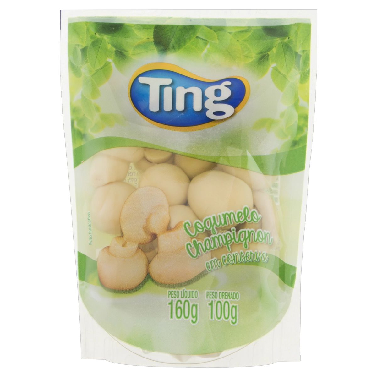 Cogumelo Champignon Em Conserva Ting Sachê 100g