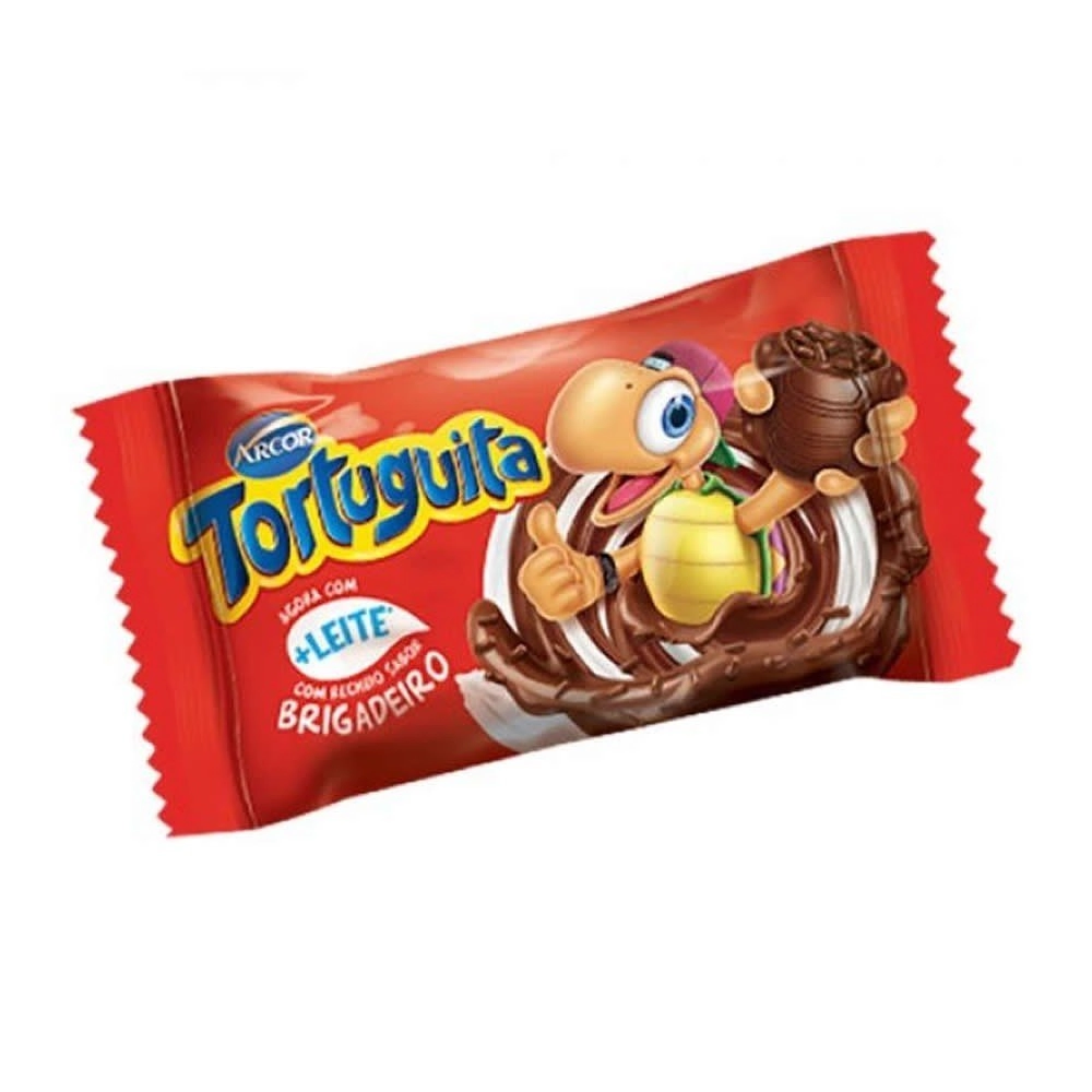 Chocolate Ao Leite Recheio Brigadeiro Tortuguita Pacote 15,5g