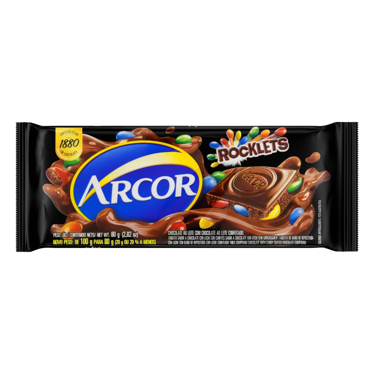 Choc Tablete Arcor 80g Rocklets