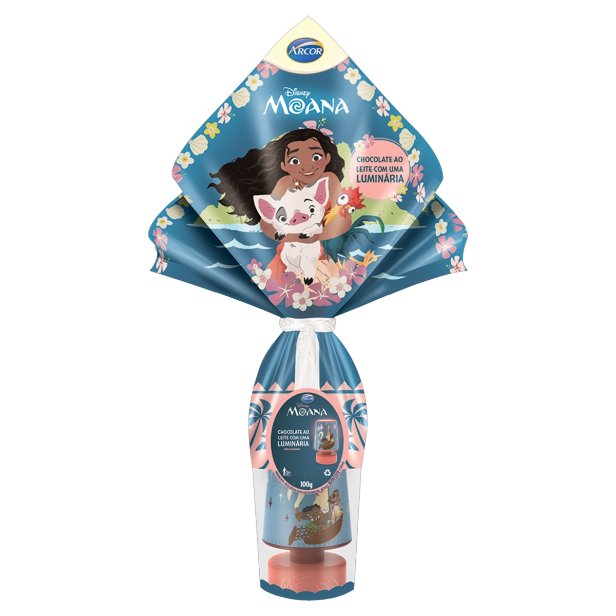 Ovo De Páscoa Ao Leite Moana Arcor 100g Vem Com Luminária