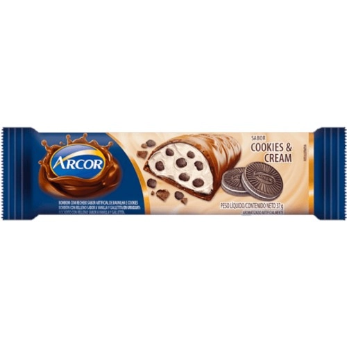 Choc Arcor Rech Cookies Cream 37g