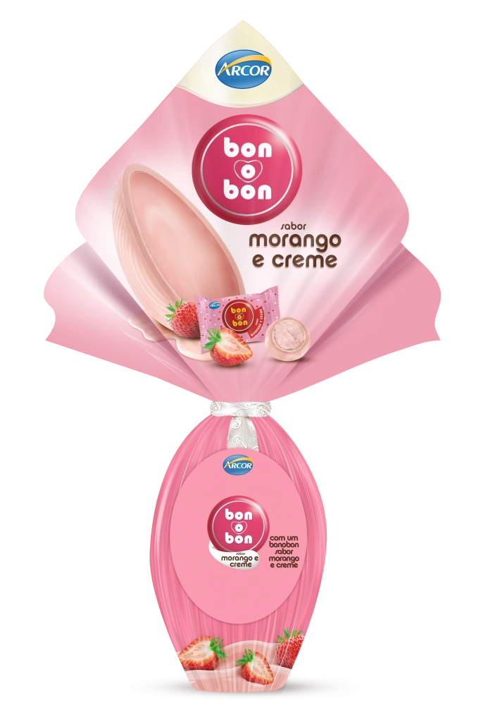 Ovo De Páscoa Bon O Bon Morango E Creme Arcor 150g Vem Com Um Bon O Bon Morango E Creme