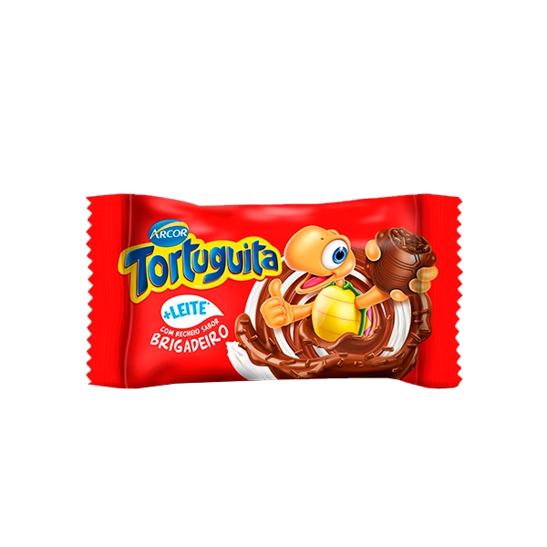 Chocolate Ao Leite Recheio Brigadeiro Tortuguita Pacote 15,5g