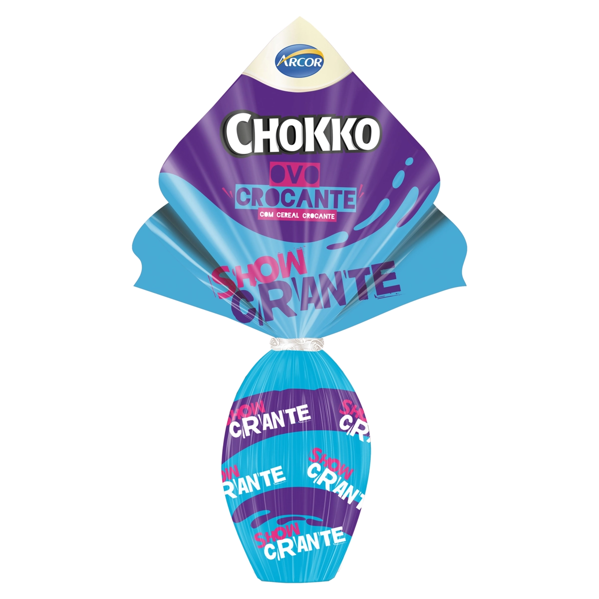 Ovo De Páscoa Ao Leite Chokko Com Cereal Crocante Arcor 120g