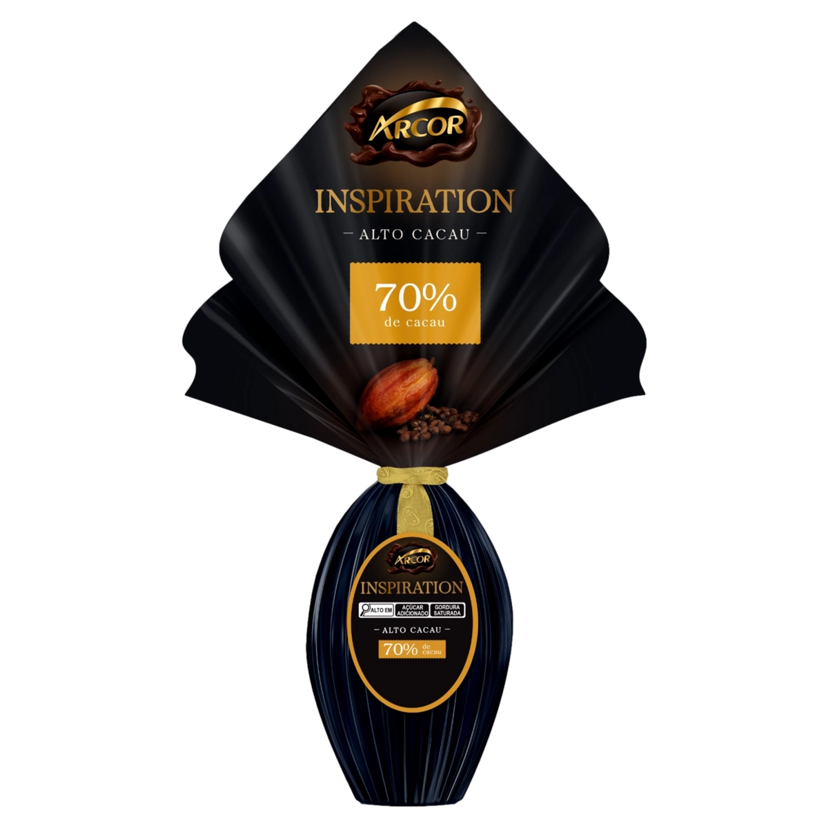 Ovo De Páscoa Amargo 70 Cacau Arcor Inspiration 190g